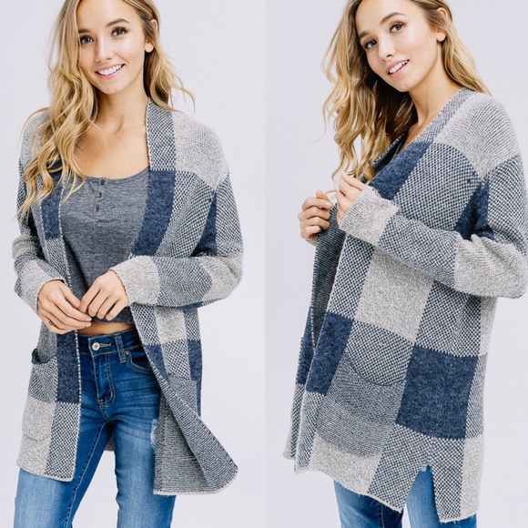 KHLOE Open Cardigan - NAVY - Picture 3 of 3